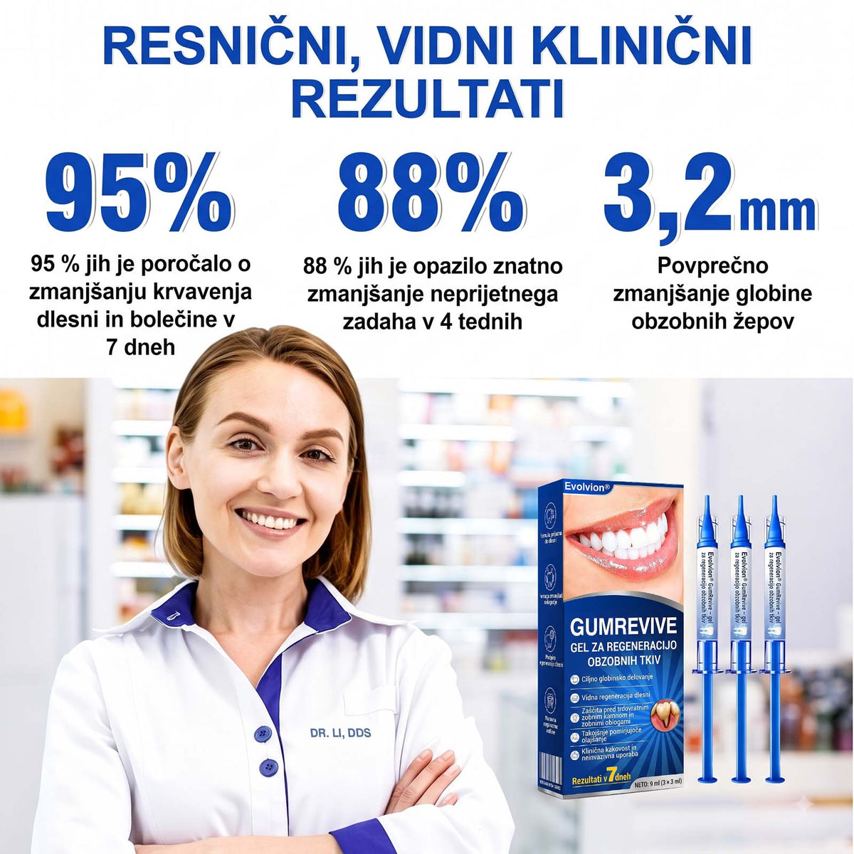 🦷 Evolvion® GumRevive gel za obnovo parodontalnega tkiva🍓3️⃣