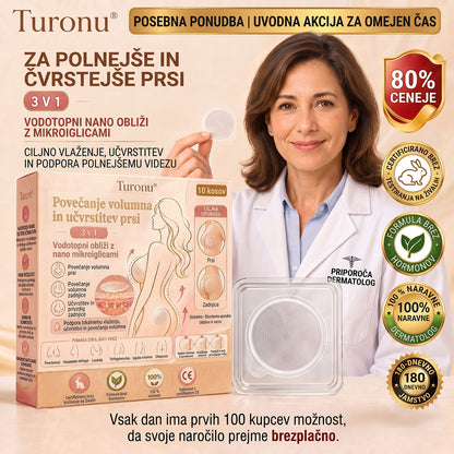 Turonu® 💥 Ciljni napredni nano-mikroiglični obliž za izboljšanje videza prsi 🌿2️⃣