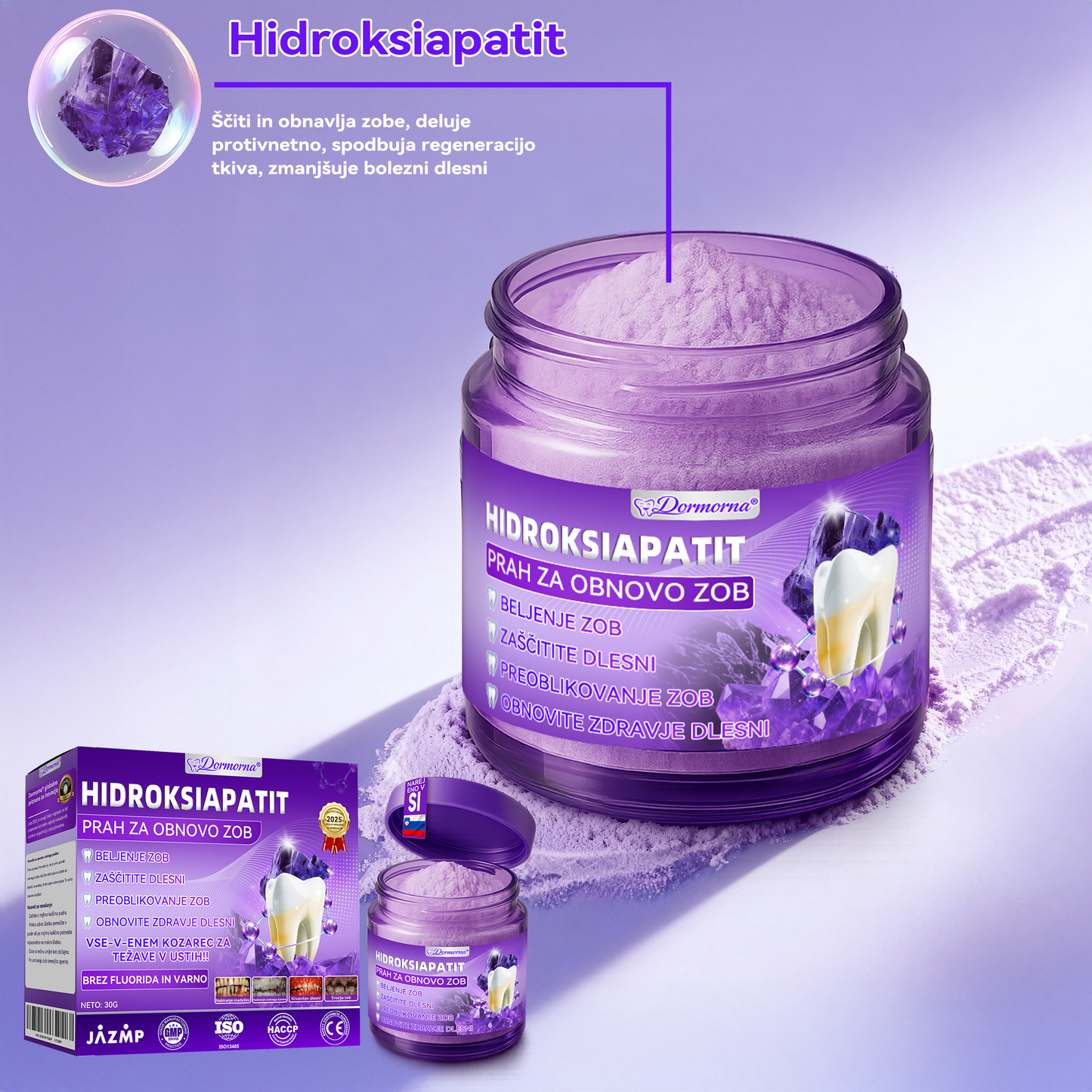 Uradna trgovina |𝑫𝒐𝒓𝒎𝒐𝒓𝒏𝒂® Prašek za obnovo zob z hidroksiapatitom✅Učinkovito obnavlja karies, težave z dlesnimi, občutljivost zob, razjede v ustih in rumenenje zob, hkrati pa znatno izboljšuje splošno zdravje ustne votline🧑‍⚕️
