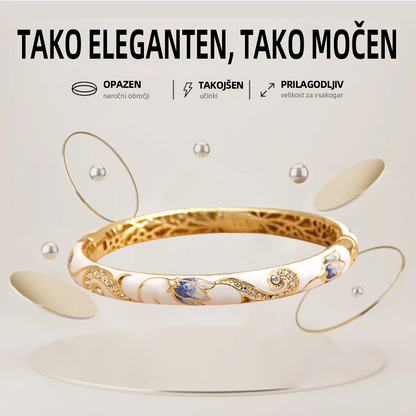 CZTICLE™ ZAPIRALNO Emaljirano 👩‍⚕️ Limfna Magnetna Terapija Zlata Zapestnica❤️‍🔥
