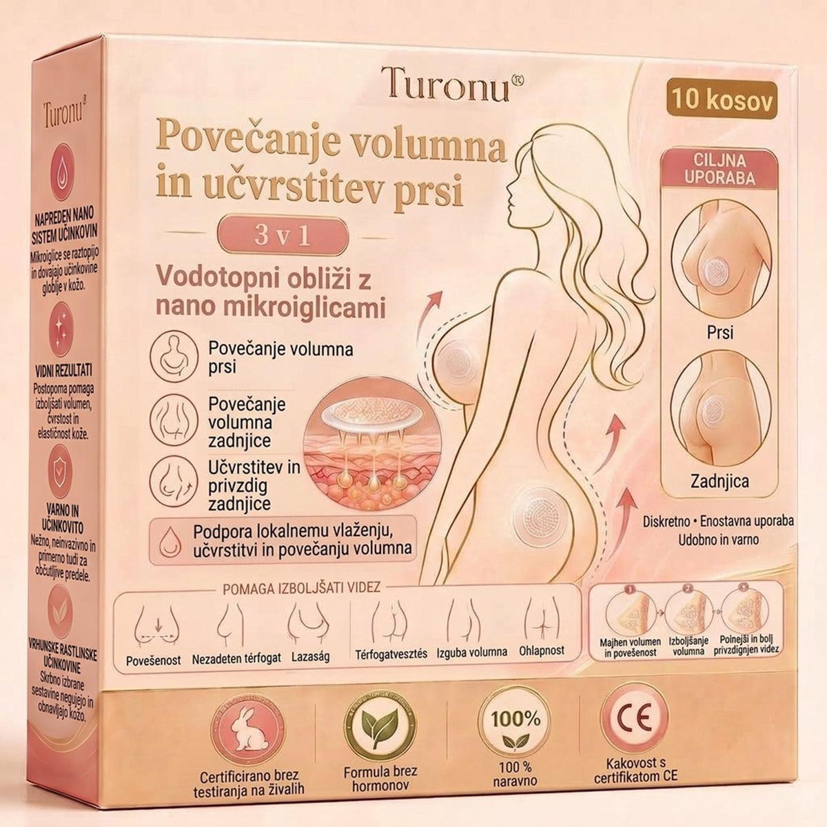 Turonu® 💥 Ciljni napredni nano-mikroiglični obliž za izboljšanje videza prsi 🌿2️⃣