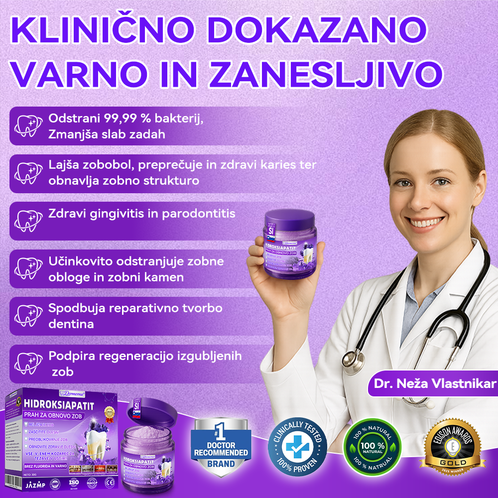 Uradna trgovina |𝑫𝒐𝒓𝒎𝒐𝒓𝒏𝒂® Prašek za obnovo zob z hidroksiapatitom✅Učinkovito obnavlja karies, težave z dlesnimi, občutljivost zob, razjede v ustih in rumenenje zob, hkrati pa znatno izboljšuje splošno zdravje ustne votline🧑‍⚕️