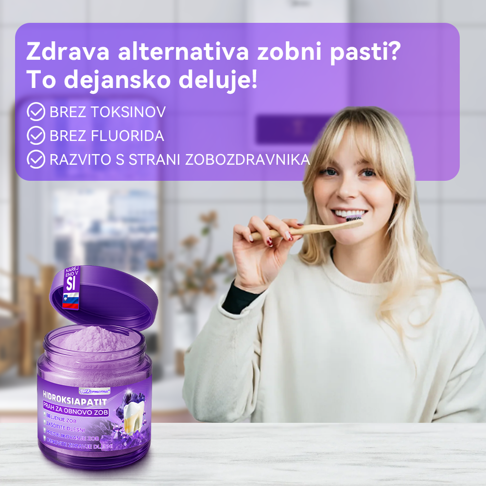 Uradna trgovina |𝑫𝒐𝒓𝒎𝒐𝒓𝒏𝒂® Prašek za obnovo zob z hidroksiapatitom✅Učinkovito obnavlja karies, težave z dlesnimi, občutljivost zob, razjede v ustih in rumenenje zob, hkrati pa znatno izboljšuje splošno zdravje ustne votline🧑‍⚕️