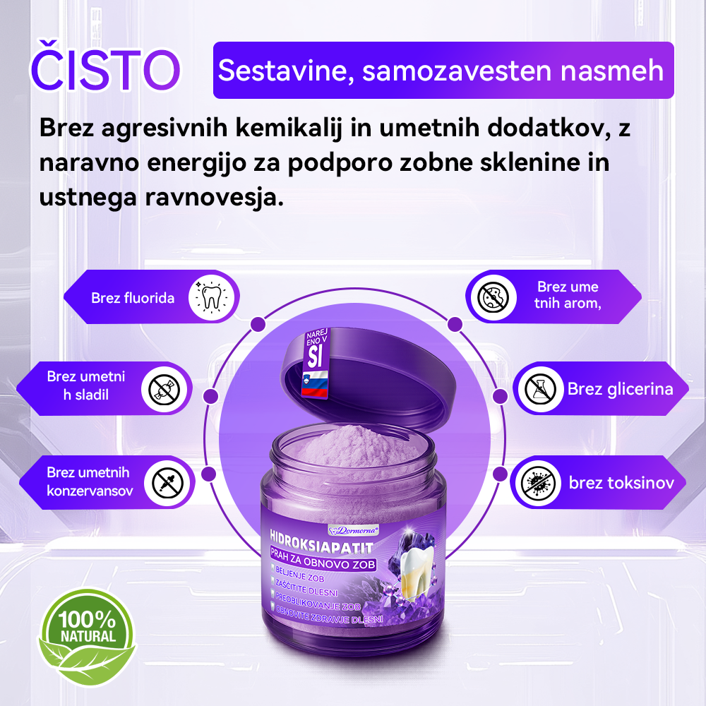 Uradna trgovina |𝑫𝒐𝒓𝒎𝒐𝒓𝒏𝒂® Prašek za obnovo zob z hidroksiapatitom✅Učinkovito obnavlja karies, težave z dlesnimi, občutljivost zob, razjede v ustih in rumenenje zob, hkrati pa znatno izboljšuje splošno zdravje ustne votline🧑‍⚕️