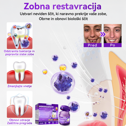 Uradna trgovina |𝑫𝒐𝒓𝒎𝒐𝒓𝒏𝒂® Prašek za obnovo zob z hidroksiapatitom✅Učinkovito obnavlja karies, težave z dlesnimi, občutljivost zob, razjede v ustih in rumenenje zob, hkrati pa znatno izboljšuje splošno zdravje ustne votline🧑‍⚕️