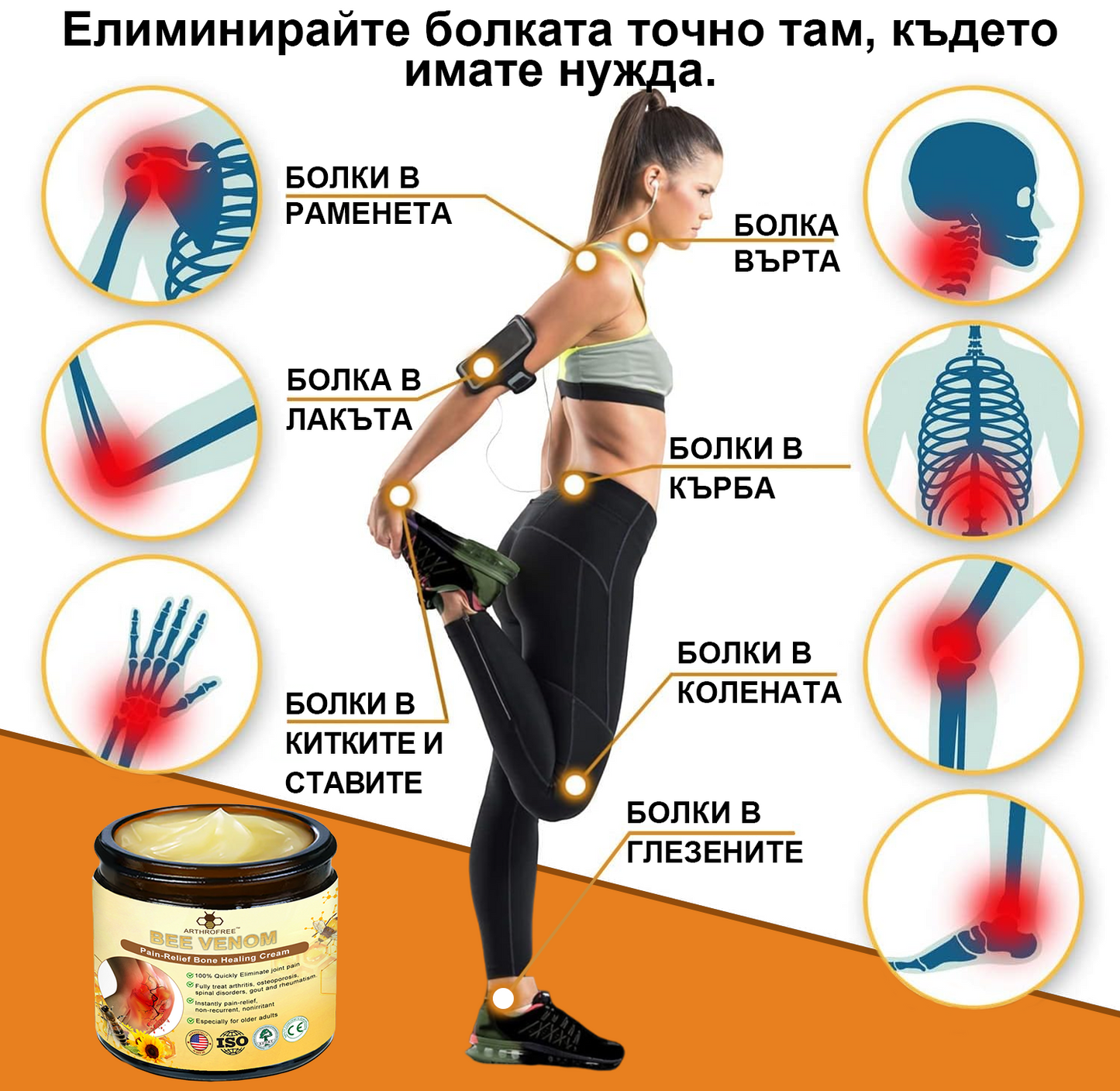 ArthroFree™ Krema za lajšanje bolečin v kosteh s čebeljim strupom (Posebej za starejše, priporočena s strani Ameriške akademije ortopedske kirurgije - AAOS)❤️‍🔥